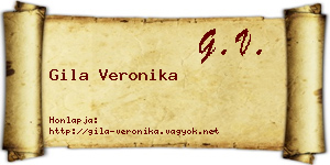 Gila Veronika névjegykártya